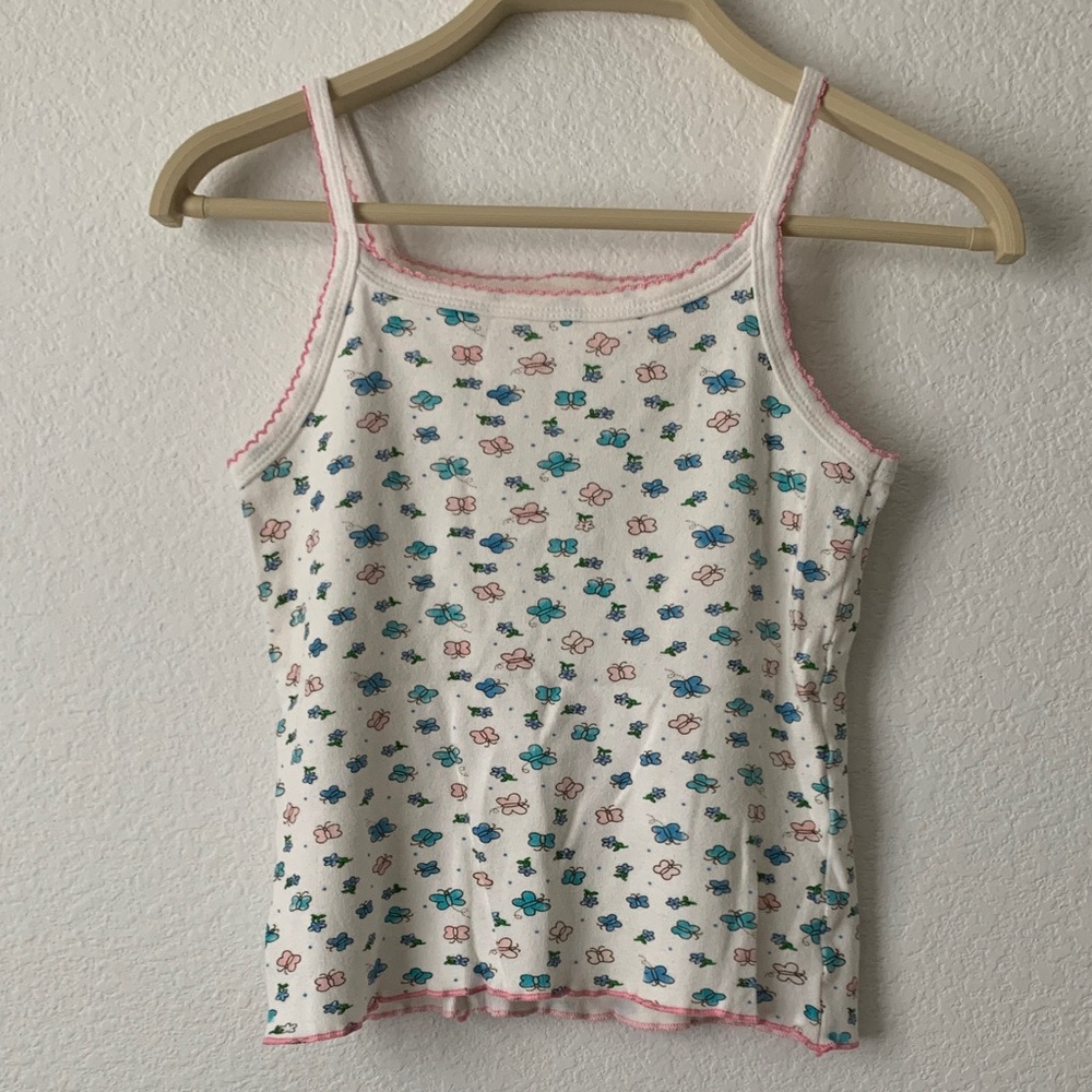 Adorable Kids Butterfies Tank Top - Pink and Blue